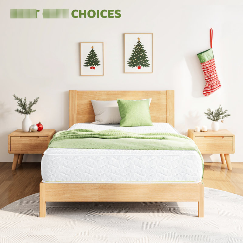 Matelas Queen size de 20 cm d'épaisseur, fermeté moyenne, confortable, ressorts ensachés, pour chambre à coucher
