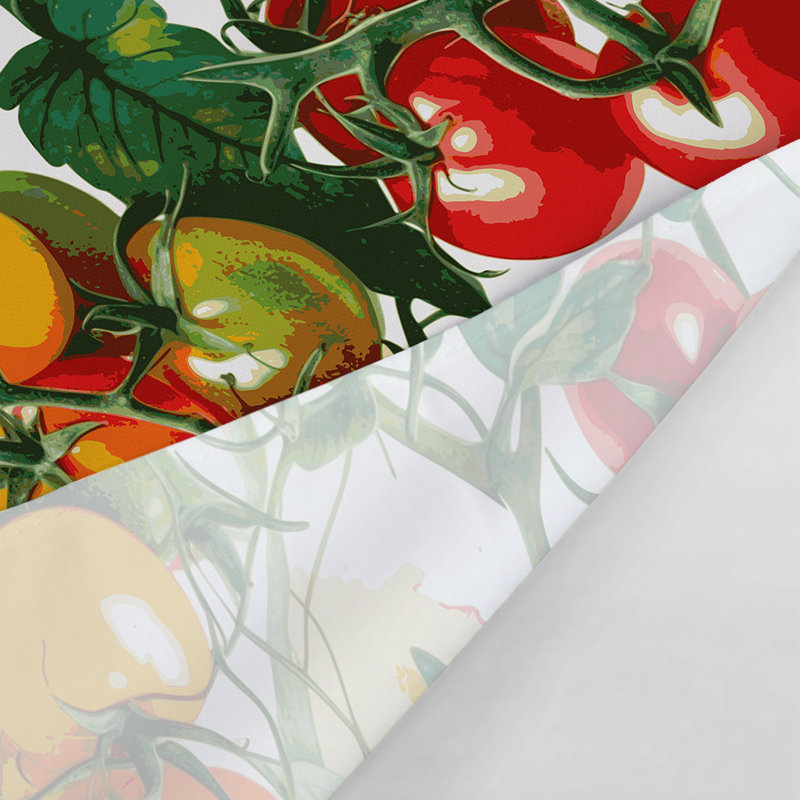 Tapisserie murale légumes cerise tomate, 88 po x 104 po