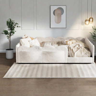Lit double moderne avec rangement, panneau de plancher en bois aggloméré pour la maison