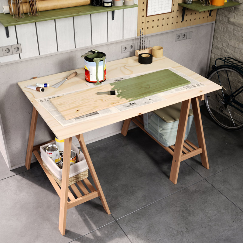 Shelving Unit Part, Laminated Shelf Board Pre-Sanded Pine, 105cm x 40cm