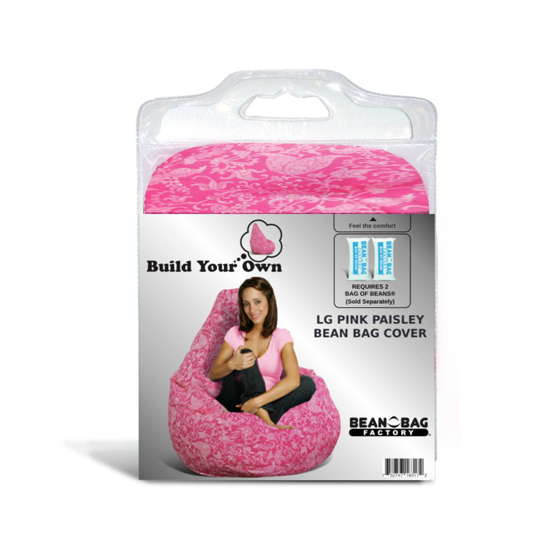 Grande housse à billes en polycoton, Polyester rose, H 37 po x l 27 po x P 29 po