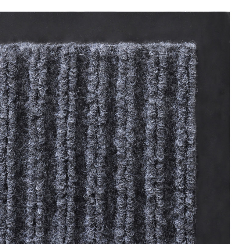 Non-Slip Indoor/Outdoor Use Doormat, Rectangular 90 x 150cm, Grey