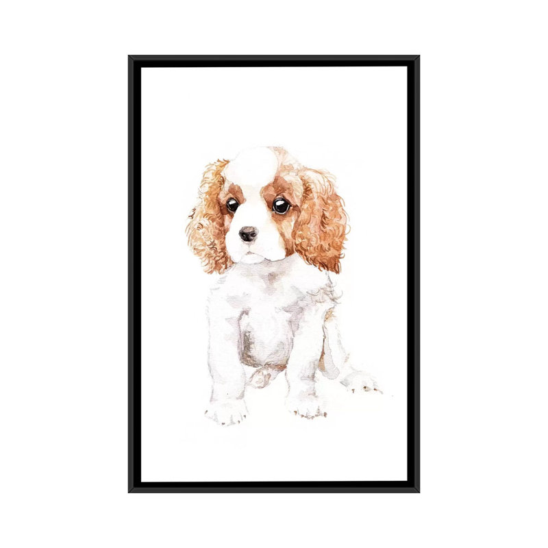 «Cavalier King Charles Spaniel» par Wandering Laur - reproduction sur toile tendue sur châssis, H 26 po x l 18 po x P 1,5 po