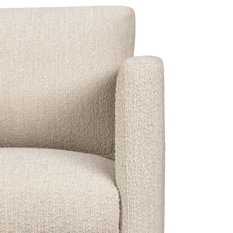 Fauteuil Clifford, Tissu bouclé gris Château Davis