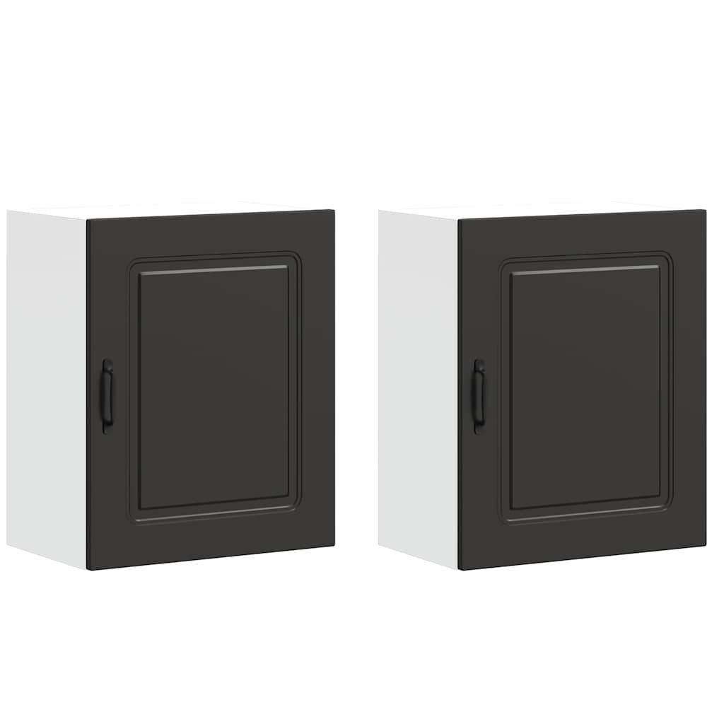 vidaXL Oven Cabinets Kitchen Cabinet Oven Unit 2 pcs Lucca Engineered Wood