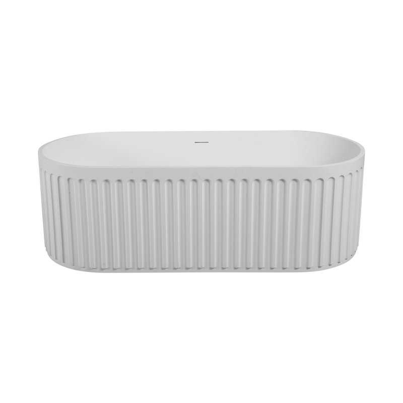 67 x 29.5 Freestanding Soaking Solid Surface Bathtub