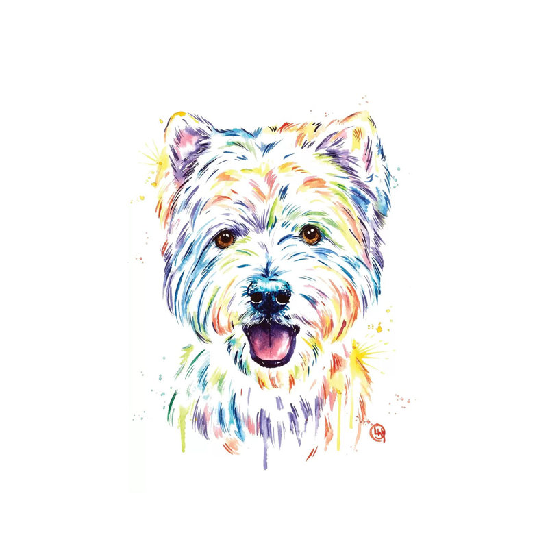 Westie by Lisa Whitehouse - Wrapped Canvas Painting, 66.04 cm H x 45.72 cm W