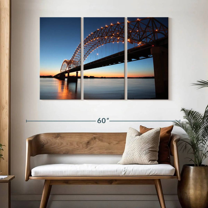 Hernando De Soto Bridge, 32" H x 50" W