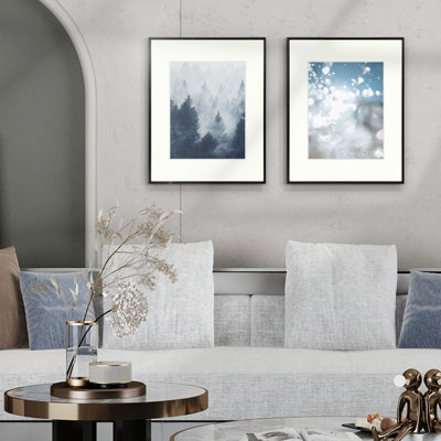 2 Piece Matte Gallery Wall Frame Set, Multi Photo Frames Collage, for Wall or Table Top Display