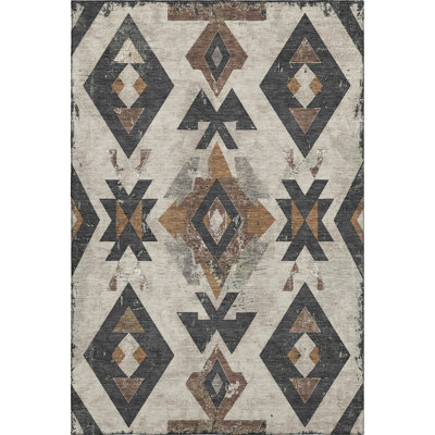 Premium Machine Washable Fairwood AMF1882 Aztec Rug