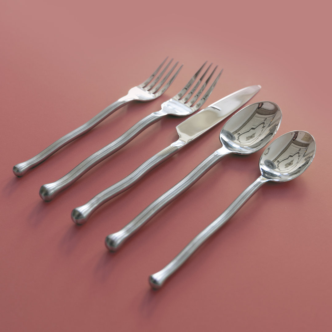 Exotique Platinum 20 Piece Flatware Set, Service for 4 Gourmet Settings