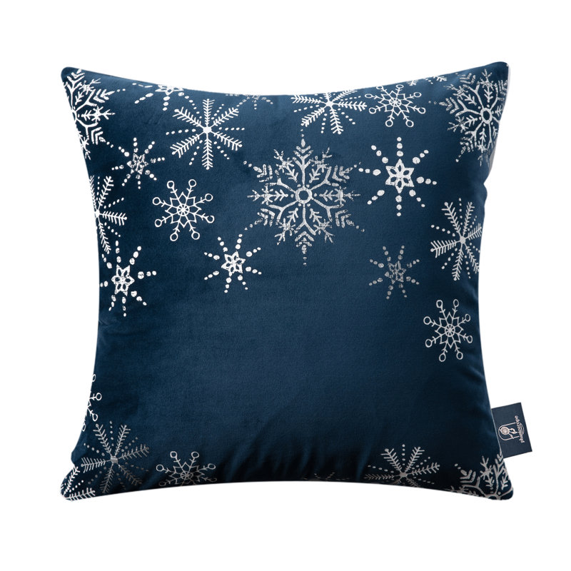 Merry Christmas Embroidered Velvet Throw Pillow Covers, Set of 4