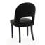 Chaises de salle à manger rembourrées en lin avec dossier haut incurvé et pieds en bois massif-1696384125-1696384064