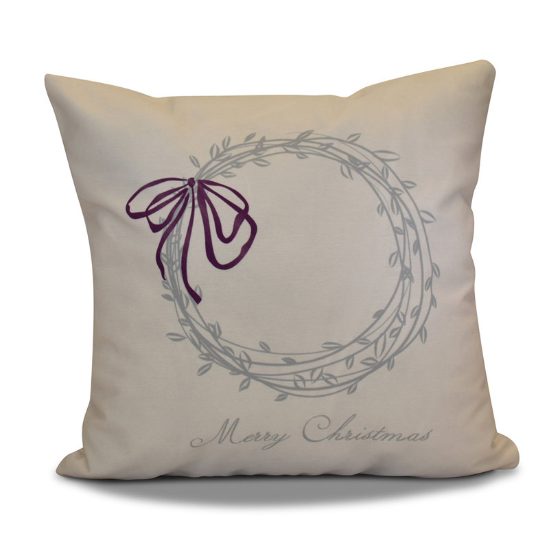 Housse de coussin d'extérieur carré Jump for Joy, Gris, H 18 po x l 18 po
