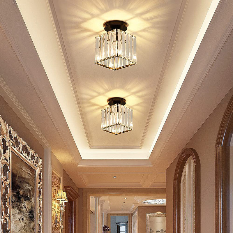 Kosuna Crystal Semi Flush Mount