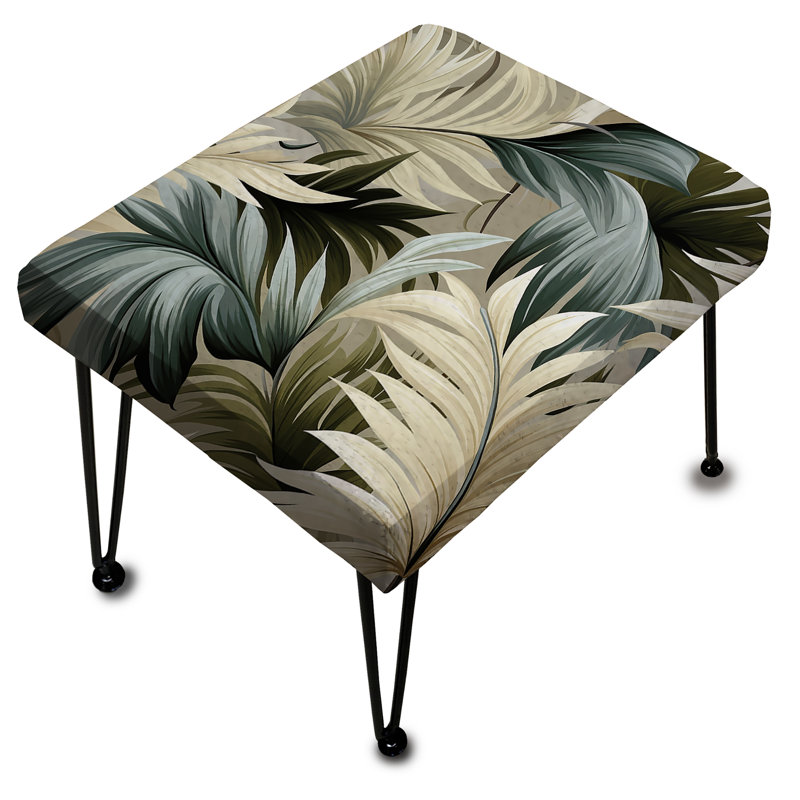 Motif tropical neutre de l'oasis - repose-pieds rectangulaire tropical