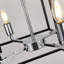 Luminaire suspendu moderne en chrome / noir à 8 lumières de 18 po et géométrique-1657857147