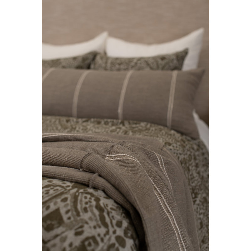 RHODES SHAM, PEWTER, OREILLER