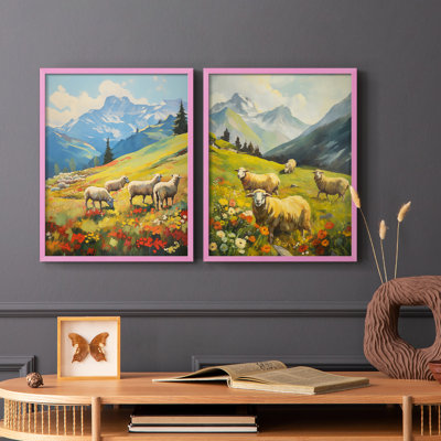 ANIMALS Series CECX III - reproduction encadrée de qualité supérieure - prête à être accrochée - aucun clou requis - aucun clou requis