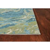 Strouth Abstract Teal Area Rug