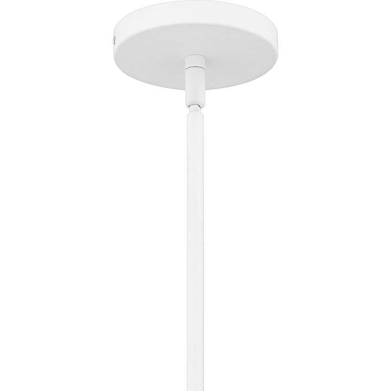 Lumi Brushed Weathered Pendant, 1, White, 11.25" H x 14" W x 14" D