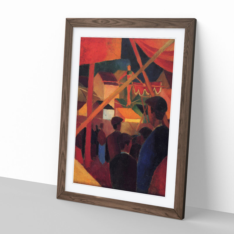 Tightrope Walker Vol.2 by August Macke - Picture Frame Painting, Walnut, 48cm H x 36cm W x 2cm D