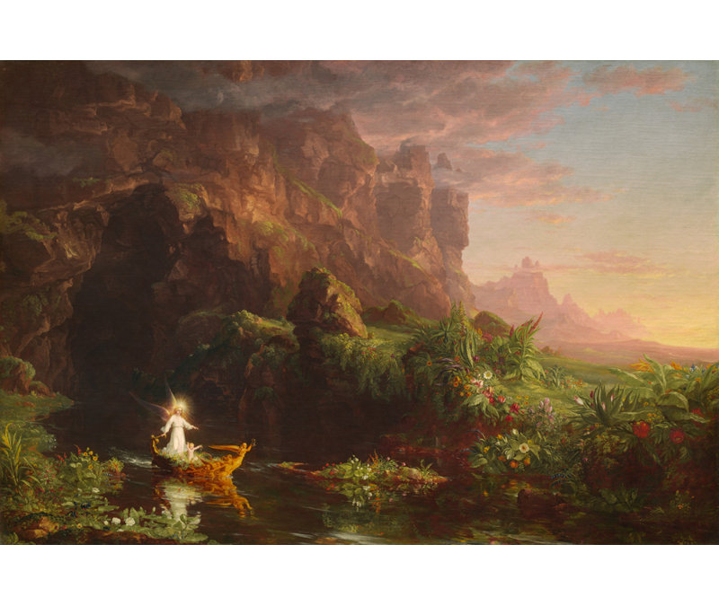 Le voyage de la vie: l'enfance, H 12 po x l 18 po