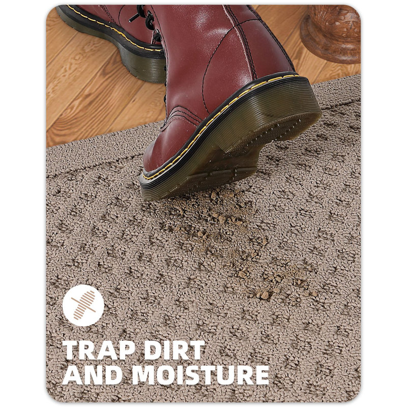 Non-Slip Indoor Doormat, 32" W x 48" L, Brown