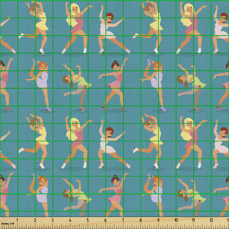 Chartian Women Pose Performing Doing Exercises and Tricks Multi-Purpose Fabric