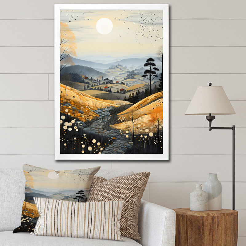 Patchwork de la brume matinale Tjust, Cadre photo blanc, H 44 po x l 34 po x P 1,5 po