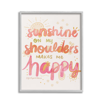 "Cadre de soleil simple sur mes épaules" par Glad You Here Co. sur toile