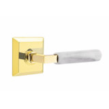 Select Round Passage (Hall & Closet) Door Lever with Square Rosette