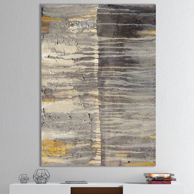 'White Barn Flowers I' Wrapped Canvas Print on Canvas