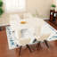 Ensembles de table de salle à manger beige moderne, table en MDF et chaises en polyuréthane, parfaits pour la maison et la cuisine
