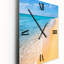 Horloge murale en métal bleu océan avec plage orange-279960272
