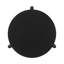 Table basse ronde en bois, noire