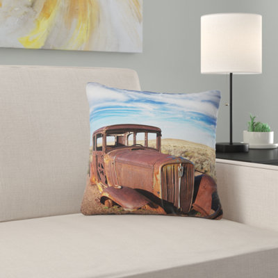  Abstract Car Under Sky Throw Pillow