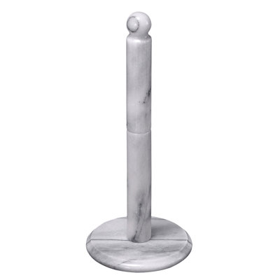 White Marble 12.5" Paper Towel Holder