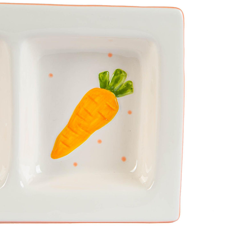 Nicola Spring - Easter Bunny Snack Plate - 31cm - White
