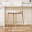 Ensemble de 2 tabourets de bar à hauteur de comptoir, tabourets de bar rembourrés avec pieds en métal pour îlot de cuisine, beige