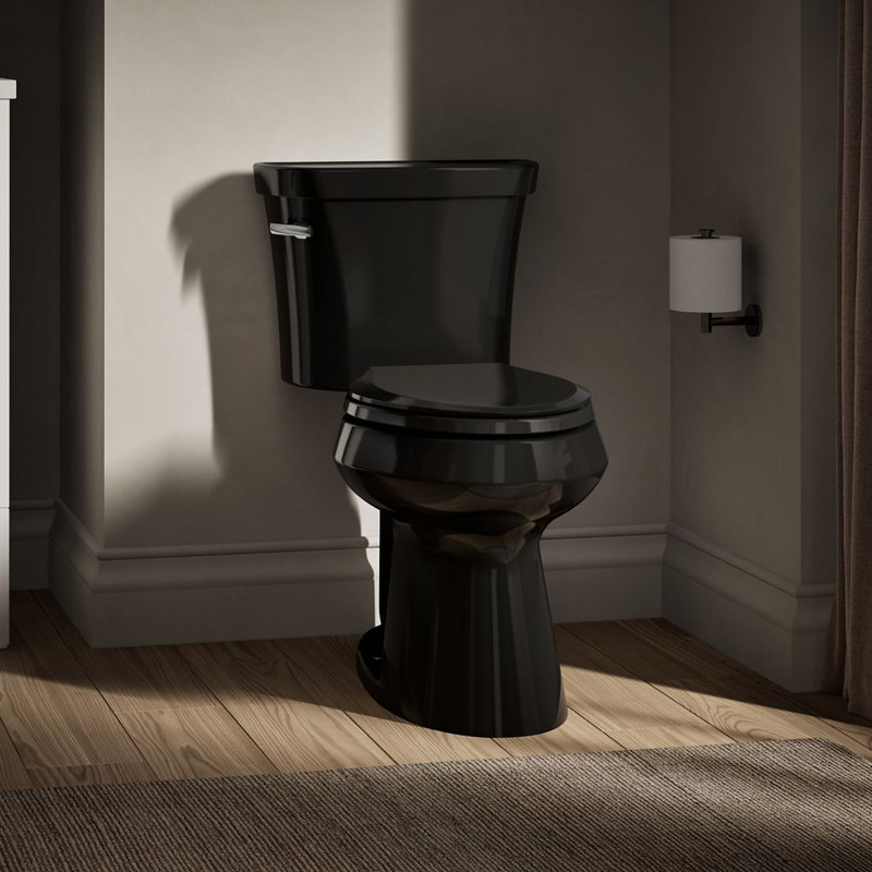 Kohler Highline Concealed Trapway Comfort Height Elongated Bowl, Black
