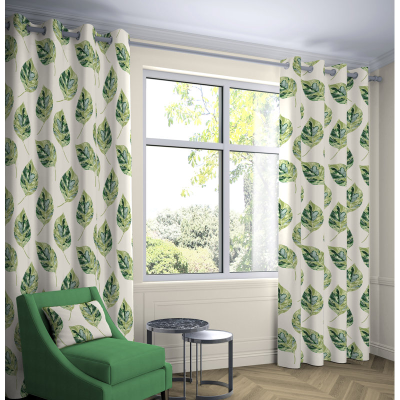 Boler Cotton Room Darkening Curtain Pair, Width 116 x Drop 137 cm, Forest Green
