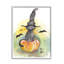«Witch Cat On Pumpkin» encadré sur bois par Jessica Mingo, impression-1375687602-1375687566