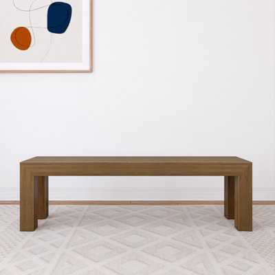 Linzy Modern Wood Bench by Wade Logan