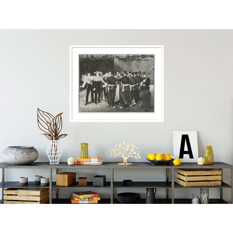 L’Exposition de Maximilien par Édrede Manet, impression giclée sur cadre, H 33,5 po x l 41,13 po
