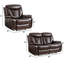 Ensemble de salon inclinable électrique en cuir 2 pièces Madeira-1613184476