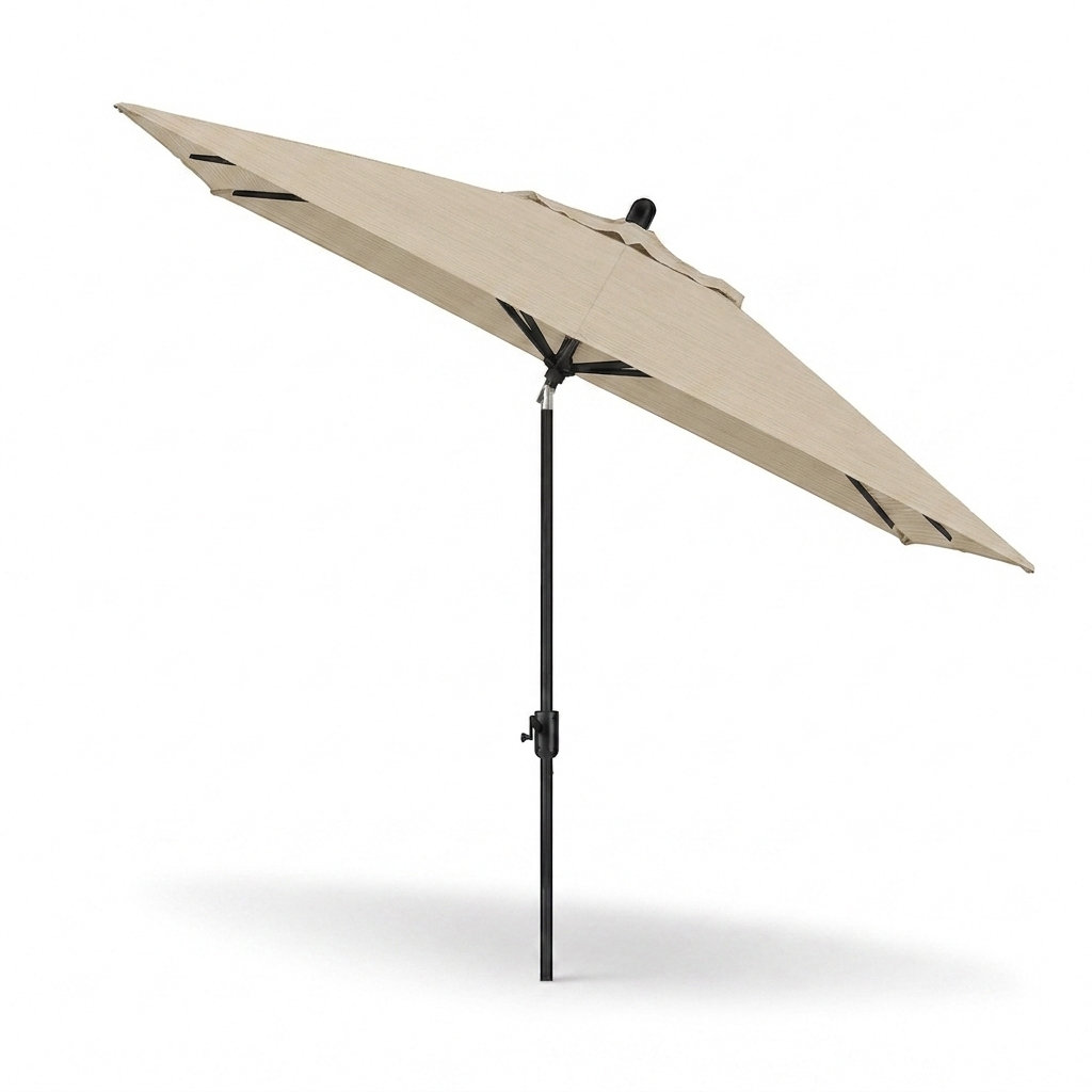 Olivier 9.7' Umbrella, Black Sapphire, Antique Beige Sunbrella® Canvas