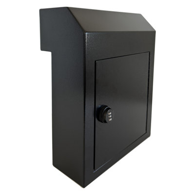 Boîte de dépôt de porte de boîte aux lettres verrouillable résistante à la pluie avec serrure à combinaison, en acier galvanisé Plugsharge