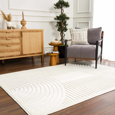 Amimma Abstract Machine Woven Area Rug