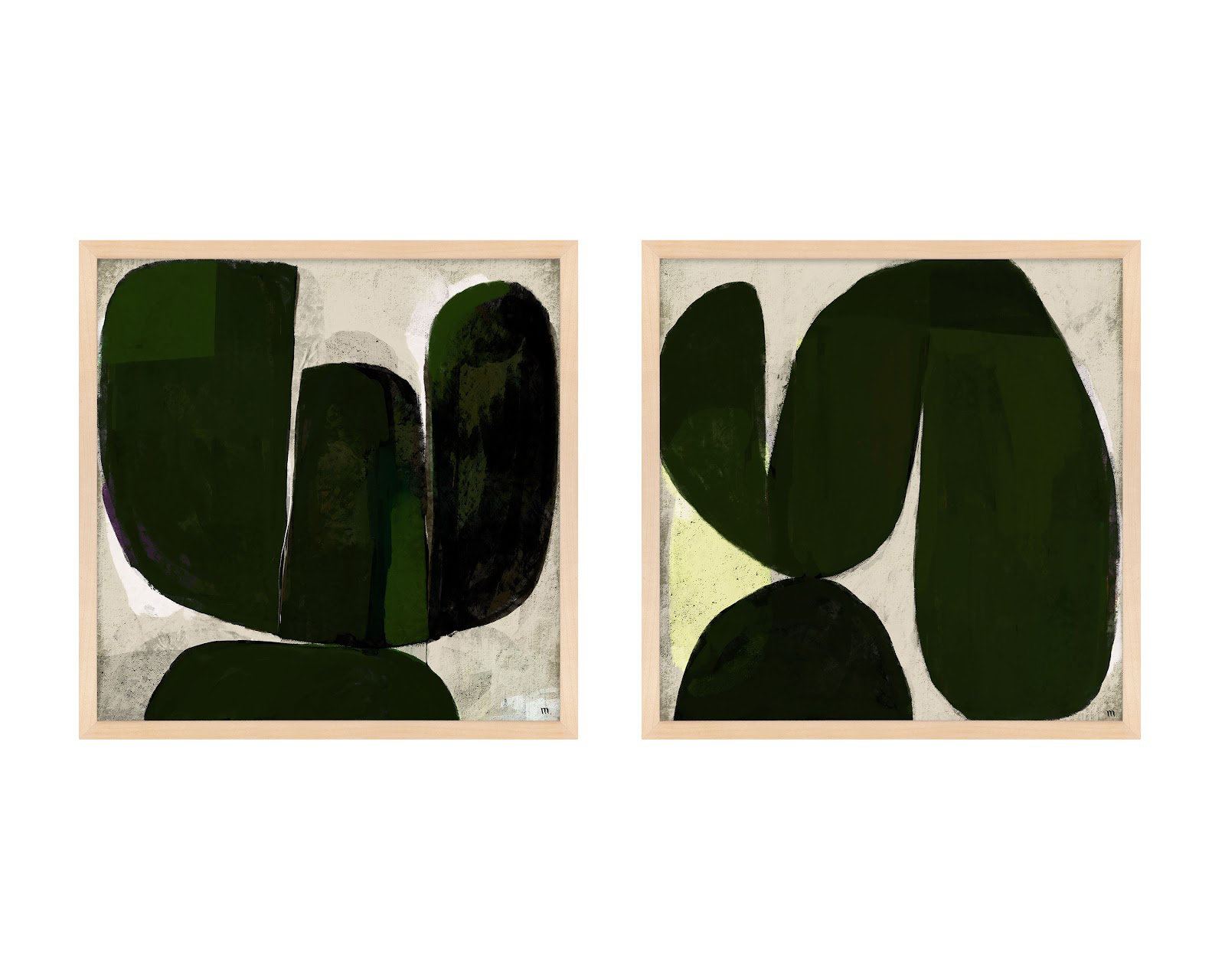 Succulent Set Of 2 by StudioM, Brown, 44" H x 44" W x 1.25" D